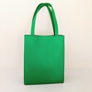 Spring Green Baggu Medium Leather Tote Bag Purse